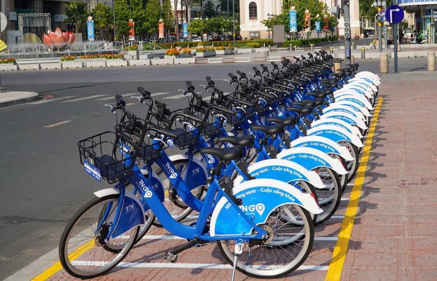 Hà Nội tiếp tục thí điểm dịch vụ xe đạp đô thị. (Ảnh minh hoạ)