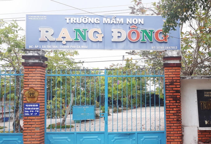 Trường mầm non Rạng Đông.