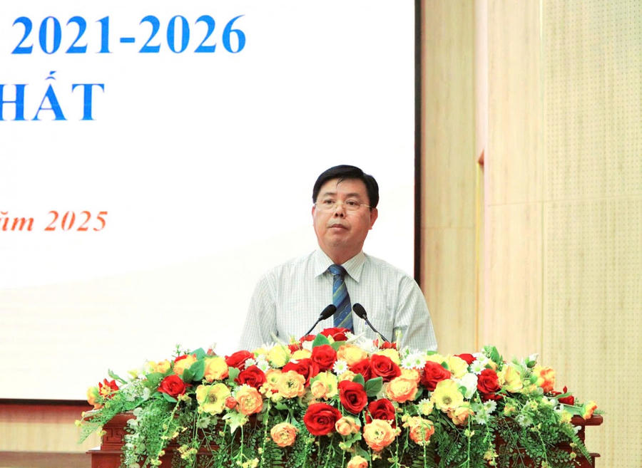 Ông Nguyễn Tiến Hải - Bí thư Tỉnh ủy An Giang phát biểu chỉ đạo