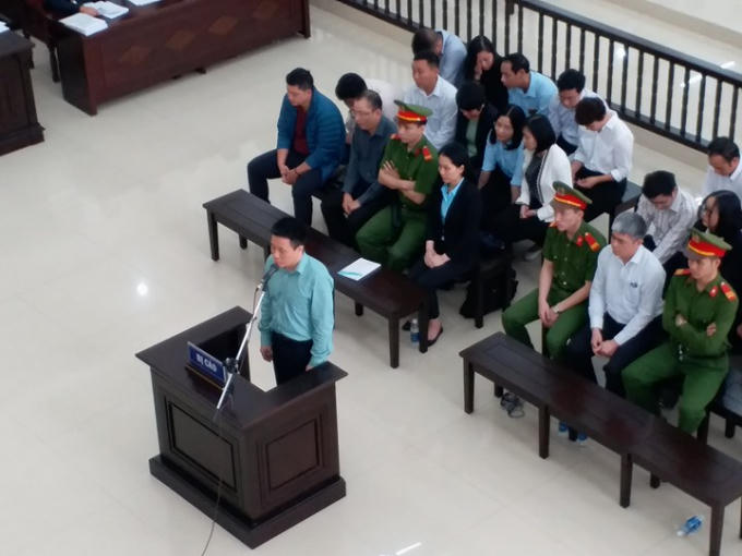 Bị cáo Hà Văn Thắm và đồng phạm tại phiên tòa phúc thẩm,