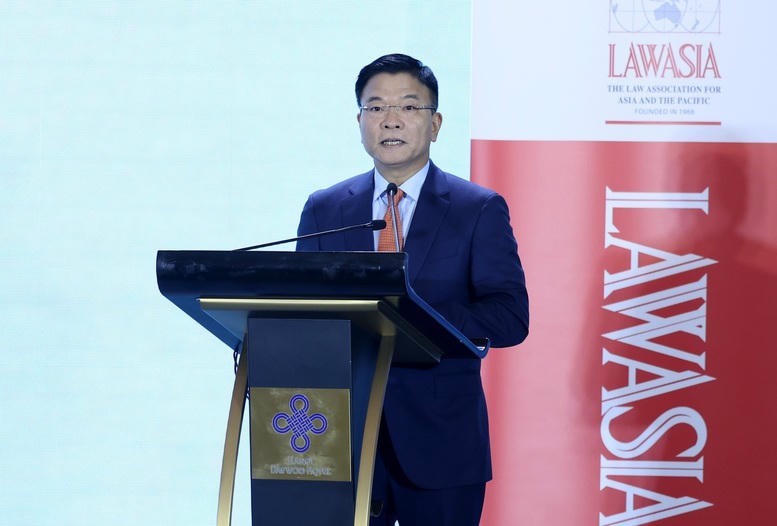 Phó Thủ tướng Lê Thành Long phát biểu tại Hội nghị.