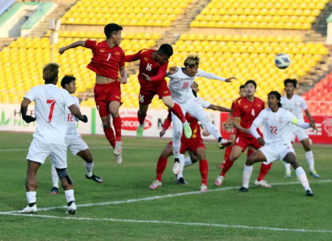 Bàn thắng duy nhất của Thanh Minh giúp U23 Việt Nam hạ Myanmar.