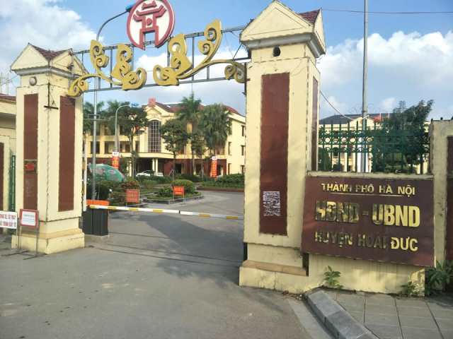 Trụ sở UBND huyện Hoài Đức. Ảnh HV