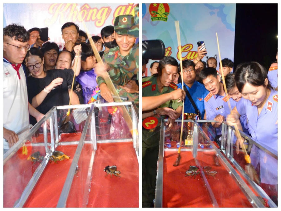 Cuộc thi “Đường đua cua huyền thoại” tạo không khí vui tươi, sôi động, tăng trải nghiệm cho du khách.