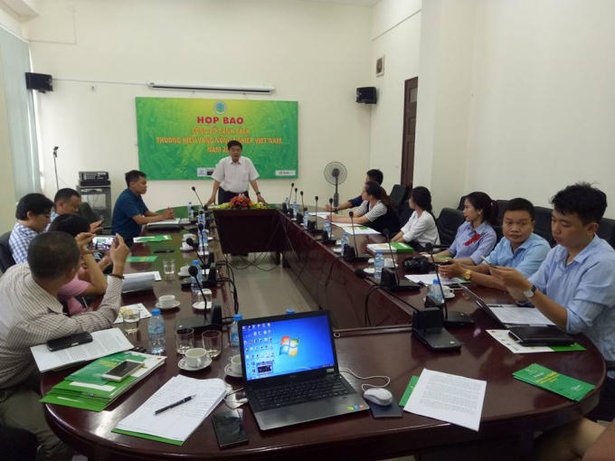 Toàn cảnh buổi họp báo công bố 150 “Thương hiệu vàng nông nghiệp Việt Nam 2017
