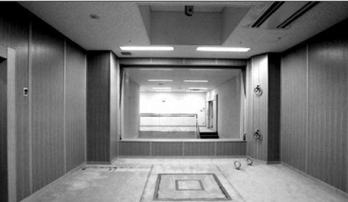 Giá treo cổ tại Nhà giam Tokyo.