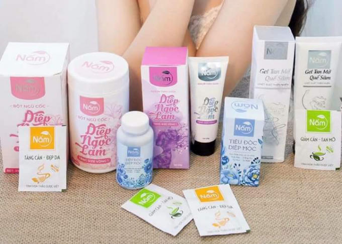 Hàng loạt sản phẩm hiệu Nấm, dưới danh nghĩa mỹ phẩm được quảng cáo, bán trên thị trường, trong khi Công ty Hoài Thương có chức năng sản xuất thực phẩm chức năng.