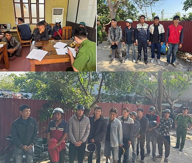 Các đối tượng dương tính với chất ma túy tại Cơ sở điều trị Methadone huyện Tiên Lãng. Ảnh: Công an Hải Phòng