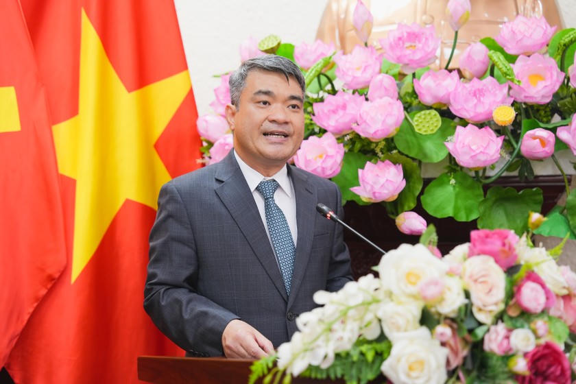 Đồng chí Nguyễn Thanh Tú phát biểu nhận nhiệm vụ.