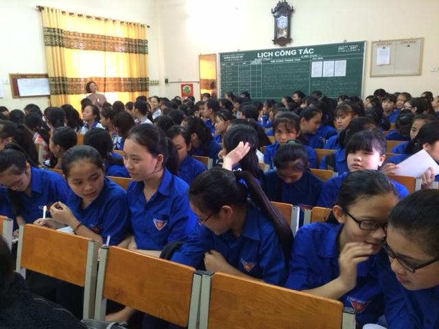 Buổi ngoại khóa có sự tham gia của 150 em học sinh khối 8 và khối 9 của nhà trường.