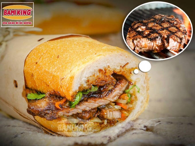 B&aacute;nh m&igrave; B&ograve; Nướng - Cơn sốt mới của ẩm thực H&agrave; Nội