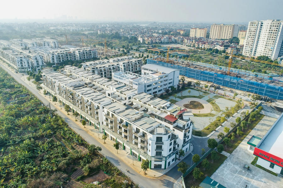 Khai Sơn City vẫn đang triển khai đúng tiến độ xây dựng