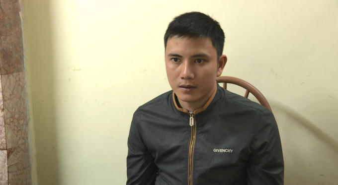 Đối tượng Hoắc Công Huỳnh tại cơ quan công an