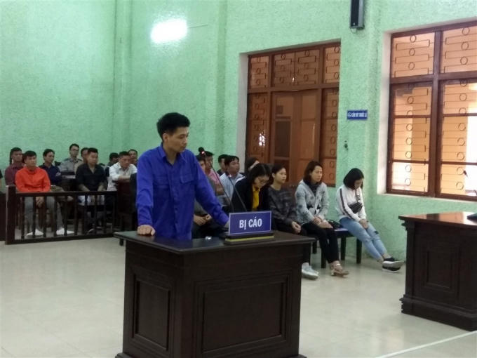 Bị cáo Thắng tại tòa.