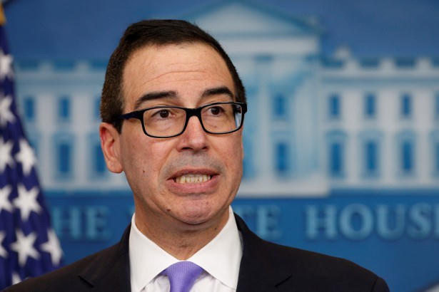 Bộ trưởng Ngân khố Mỹ Steve Mnuchin. Ảnh: The Atlantic.