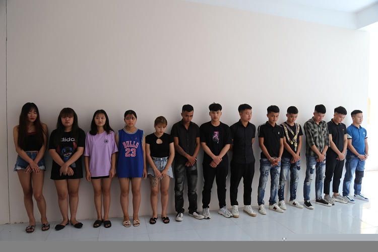 Các đối tượng bị bắt giữ.