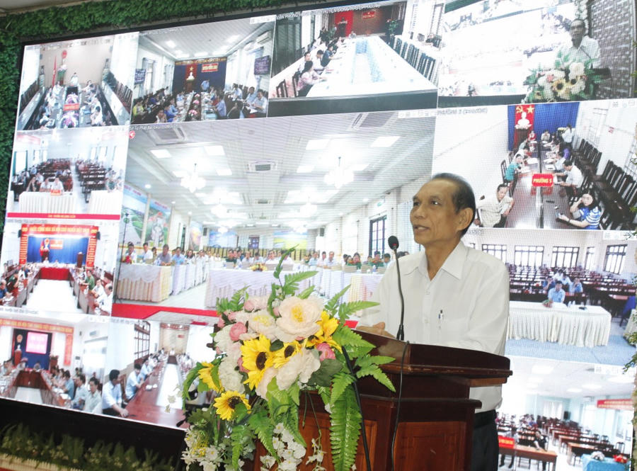 Ông Trần Minh Đức - Phó Giám Sở Tư pháp Bạc Liêu, phát biểu tại Hội nghị.
