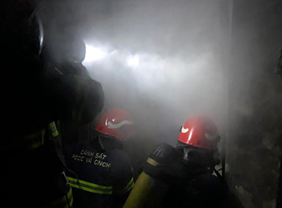 Hiện trường vụ hỏa hoạn.