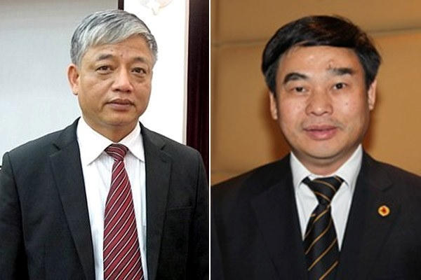 hứ trưởng LĐ-TB-XH Doãn Mậu Diệp (trái) và Thứ trưởng Bộ Ngoại giao Hồ Xuân Sơn.