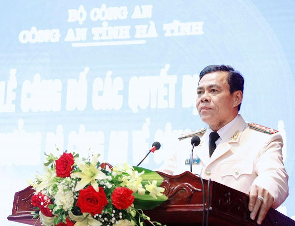Tân giám đốc Công an tỉnh Hà Tĩnh Võ Trọng Hải.