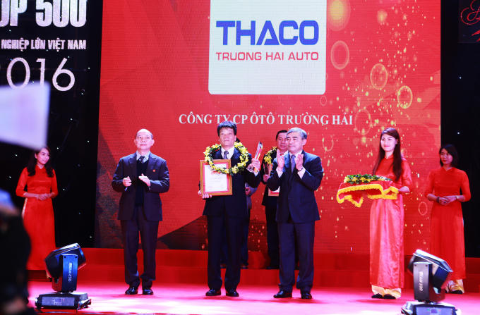 THACO nhận danh hiệu Doanh nghiệp tư nhân lớn nhất Việt Nam.