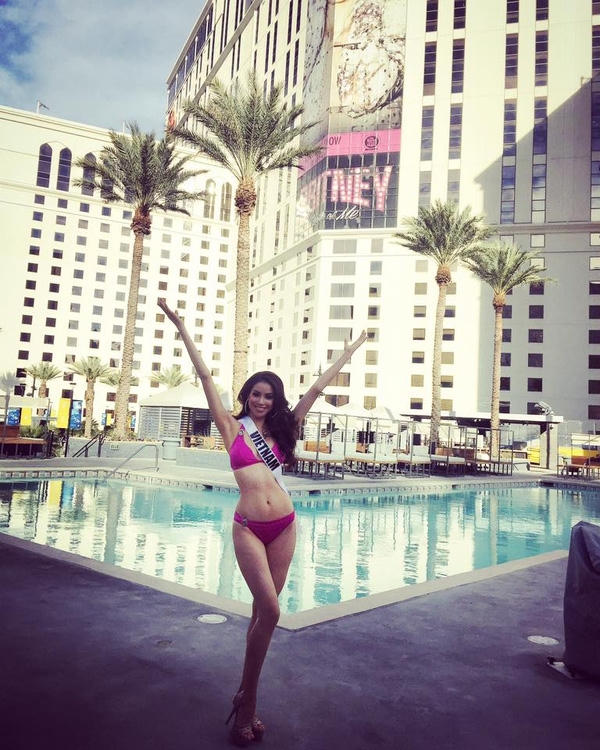 Bức ảnh cho thấy vẻ đẹp gợi cảm của đại diện Việt Nam.