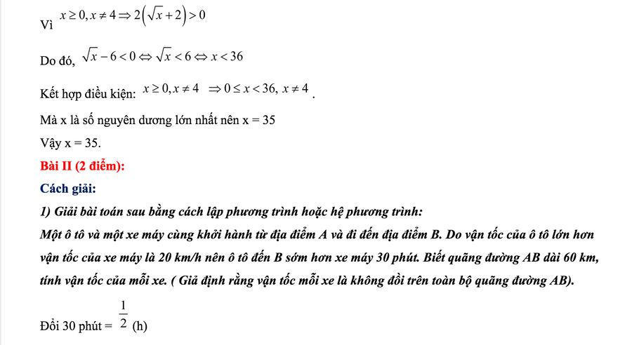 Gợi ý đáp án môn Toán kỳ thi vào lớp 10 của Hà Nội - 5