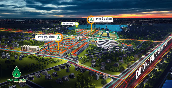 Bản đồ thiết kế dự án KDC Phước Bình - phân khu LakeView 1.