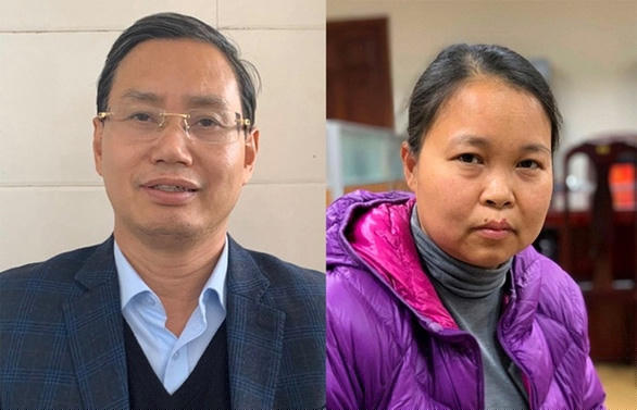 Bị can Nguyễn Văn Tứ và bị can Phạm Thị Thu Hường thời điểm mới bị bắt - Ảnh: Bộ Công an