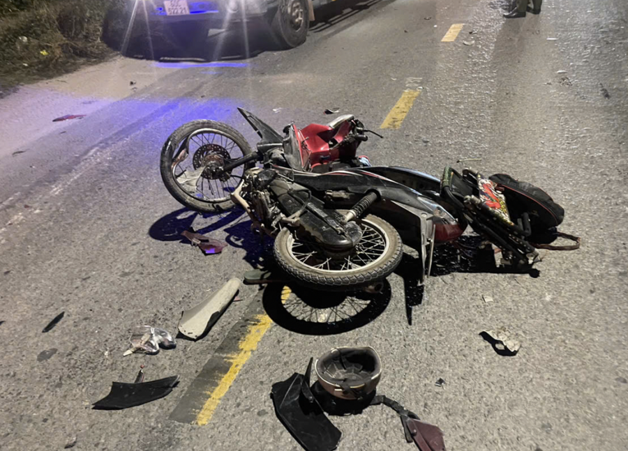 Hiện trường vụ tai nạn.