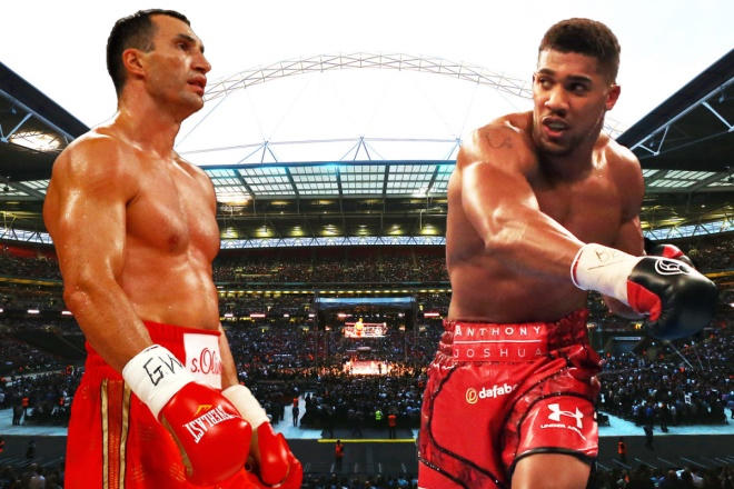 Trận quyền anh thống nhất các đai hạng nặng thế giới giữa Wladimir Klitschko (võ sĩ Ukraina từng ba lần vô địch thế giới) và Anthony Joshua (nhà vô địch Olympic 2012 người Anh), tại sân Wembley, Anh, ngày 29/4.