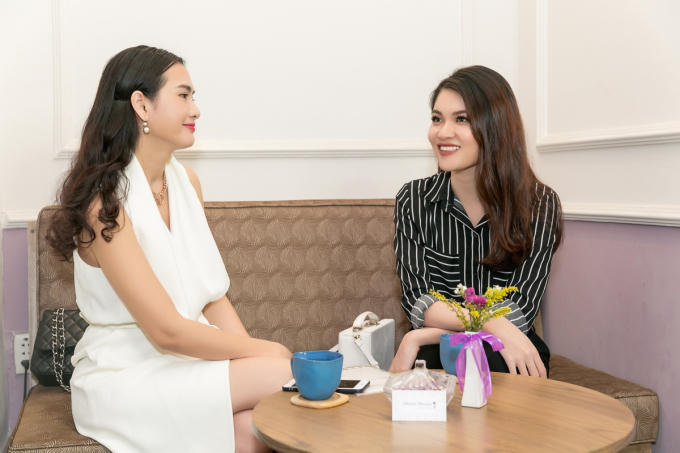 Diễn viên Anh Thư tư vấn làm đẹp cho Á hậu Thuỳ Dung trước khi thi Hoa hậu Quốc tế