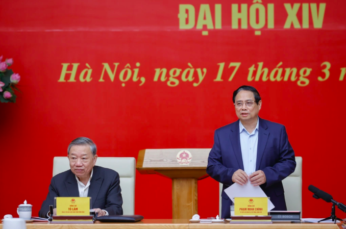 Thủ tướng Phạm Minh Chính phát biểu tại cuộc làm việc (Ảnh: Đoàn Bắc).