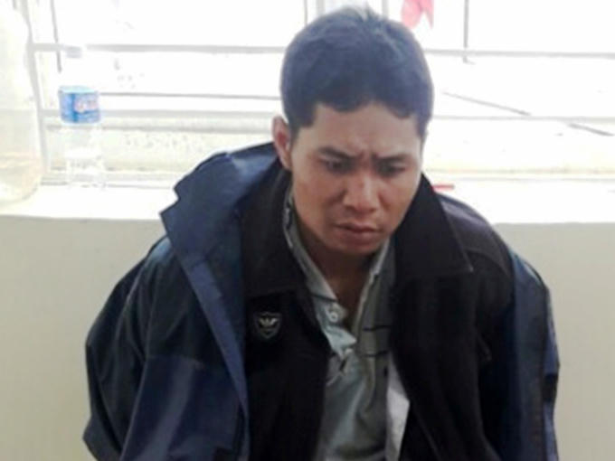 Đối tượng Lò Văn Ích tại cơ quan Cánh sát điều tra, Công an huyện Sông Mã.