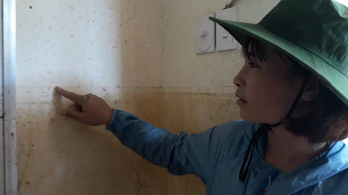 Nước lũ lên rất cao những ngày cao điểm.