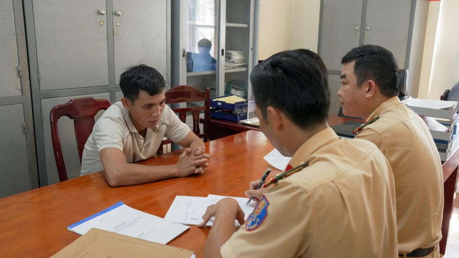 Một trường hợp vi phạm bị phát hiện, xử lý - Ảnh Công an Quảng Trị.