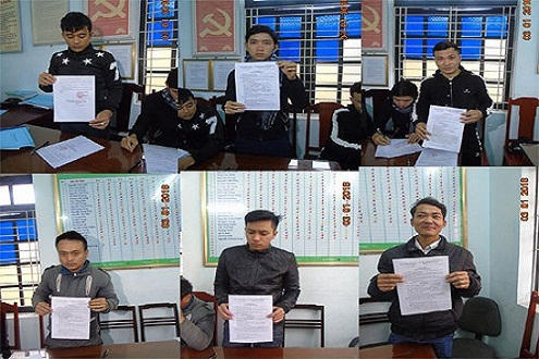 Các đối tượng nhận quyết định xử phạt.