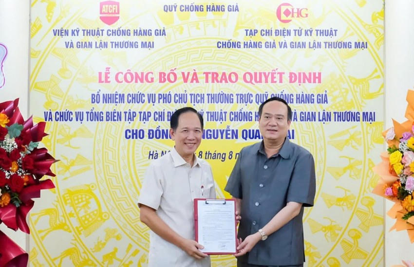 Ông Nguyễn Quang Hải được bổ nhiệm chức vụ Phó Chủ tịch Thường trực Hội đồng Quản lý Quỹ Chống hàng giả.