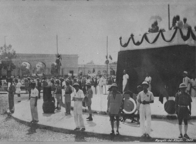 Lực lượng bảo vệ lễ đài trong ngày 2/9/1945.