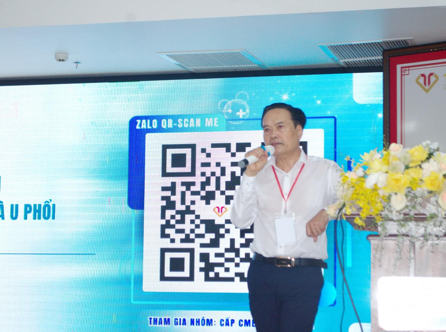 ThS.BS Phạm Thanh Vũ - Chủ tịch HĐQT Bệnh viện Đa khoa Thanh Vũ Medic Bạc Liêu, phát biểu chia sẻ chương trình.