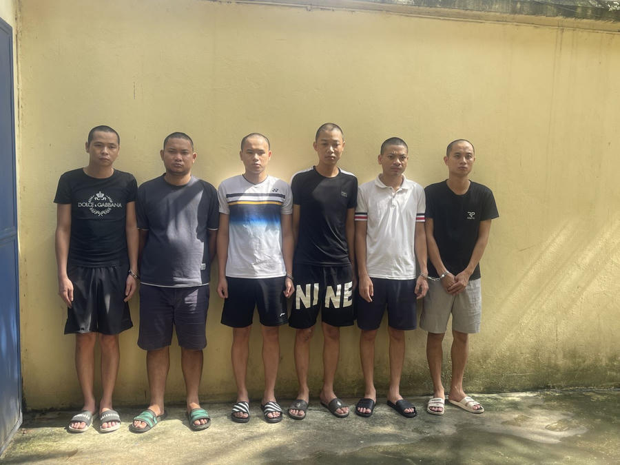 Các đối tượng bị bắt giữ.