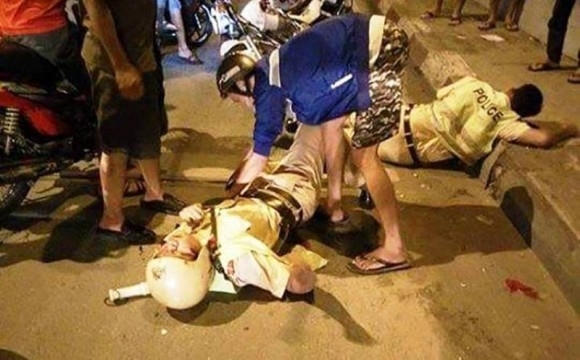 Hiện trường vụ tai nạn.