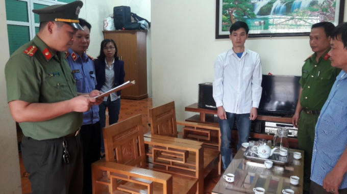 Công an Hà Nam đã khởi tố bị can, khám xét nhà kẻ xâm nhập trái phép mạng máy tính UBND huyện Kim Bảng. (ảnh: Công an tỉnh Hà Nam).