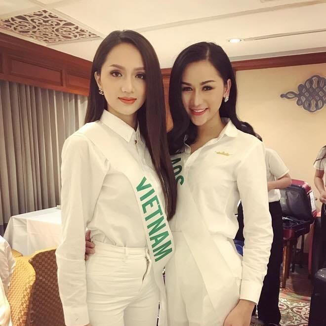 Hoa hậu Hương Giang cùng người đẹp Longsy Sinakhone