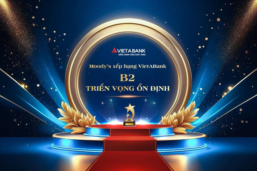 Moody’s xếp hạng tín nhiệm B2, triển vọng ổn định cho VietABank.