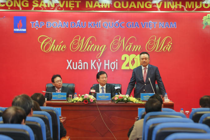  Chủ tịch HĐTV PVN Trần Sỹ Thanh phát biểu tại buổi làm việc. (Ảnh: PetroTimes)