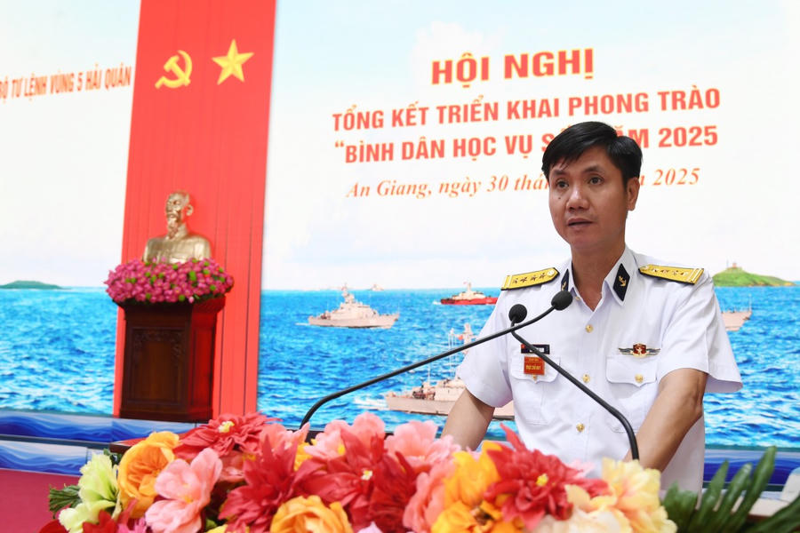 Đại tá Mai Đăng Danh phát biểu