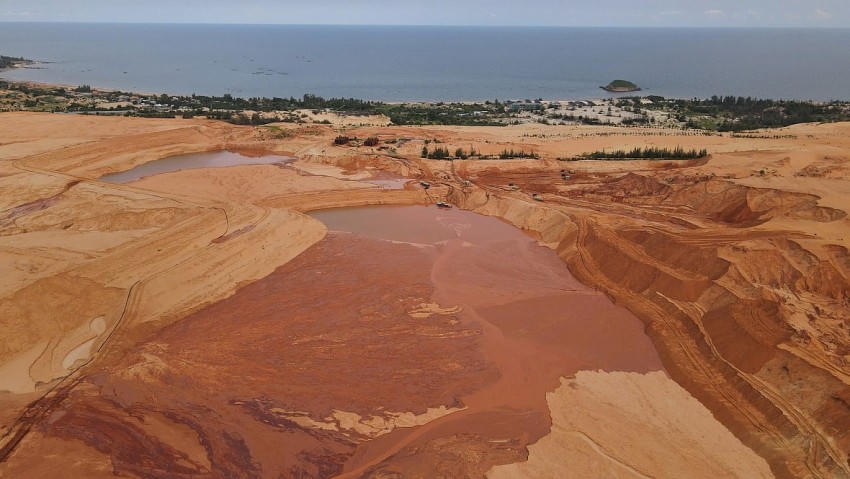 Mỏ khai thác titan của Công ty Hưng Thịnh