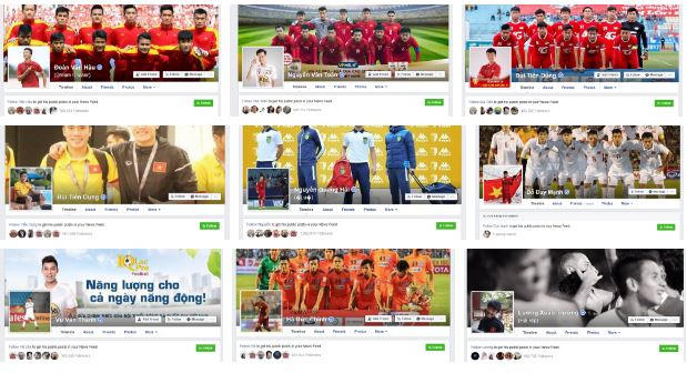 Instagram của các cầu thủ U23 Việt Nam tuy chưa có dấu xanh nhưng không thể làm giả