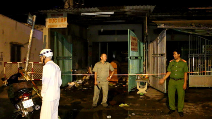 Hiện trường được phong tỏa.